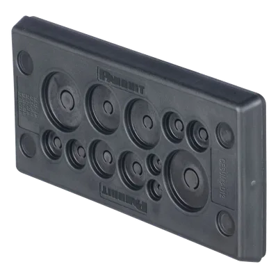 Pasacables Rectangular de Membrana / IP66 / 12 Orificios / Cables 3 mm a 20 mm / 3.39" x 1.42" / 4.8" (121.9 mm) de Largo