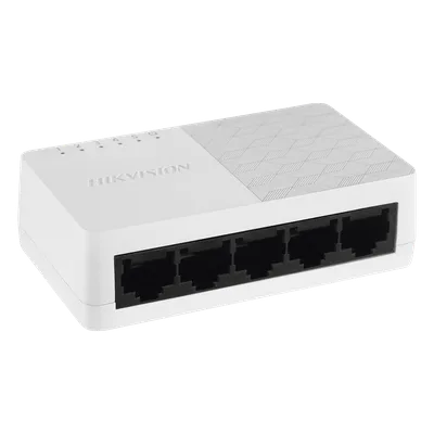 Switch de Escritorio / 5 Puertos Fast Ethernet 10/100 Mbps / Alimentación Integrada 5 VCC / Diseño Compacto 124 x 22 x 54 mm