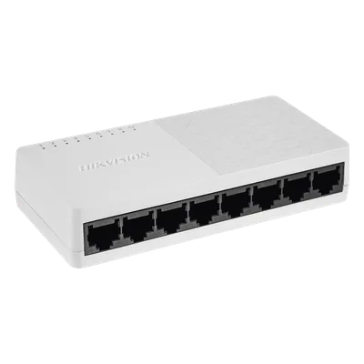 Switch Gigabit de Escritorio / 8 Puertos 10/100/1000 Mbps / Diseño Compacto / Operación Silenciosa / Fuente de Alimentación Incluida