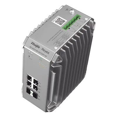 Switch Industrial PoE / 4 Puertos Gigabit 802.3af/at / 2 Puertos SFP / Administrable Cloud / Grado Industrial / Protección contra Descargas
