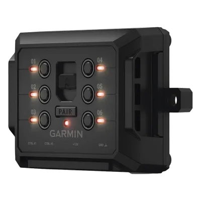 Caja de control / 6 salidas / 30 A por salida / 100 A total / IPX7 / Inalámbrico / 5″ x 1″ x 3″