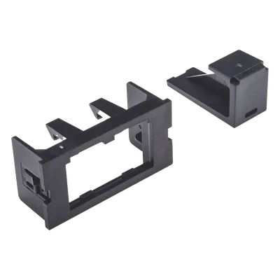 Adaptador de Módulos / 2 Puertos Mini-Com / Salida Plana / PVC / 47.75x18.28x23.87 mm / 1.88x0.72x0.94 pulg