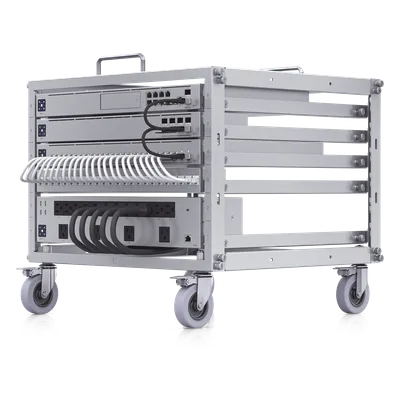 Rack Abierto / 6U / Toolless / Ruedas Bloqueables / Capacidad 80 kg (176 lb) Estático / Acero / NDAA