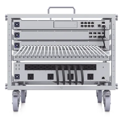 Rack Abierto / 6U / Toolless / Ruedas Bloqueables / Capacidad 80 kg (176 lb) Estático / Acero / NDAA