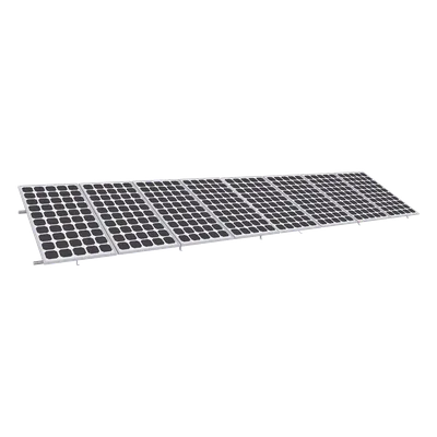 Montaje para Panel Solar / Riel 8 de 5.4 m (17.7 ft) / 1x8 Módulos 35 mm / Inclinación 20° a 45° / Resistencia Viento 136 km/h