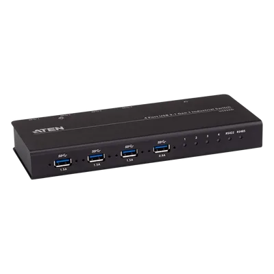 Conmutador USB industrial / 4x4 / USB 3.2 Gen 1 / Rackmount / 0-50°C / 3.9-5.9 ft cables