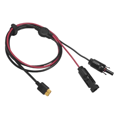 Cable Fotovoltaico / 2.5 m (8.2 ft) / 12 AWG / MC4 Macho-Hembra + XT60 / Negro