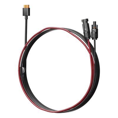 Cable Fotovoltaico / 2.5 m (8.2 ft) / 12 AWG / MC4 Macho-Hembra + XT60 / Negro