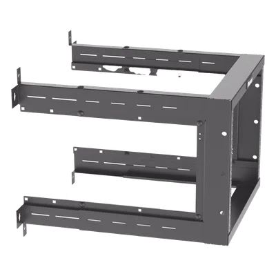 Rack de Montaje en Pared / 19in / Profundidad Ajustable 18-25 in / 9 UR / Rieles Roscados #12-24 / Acero con Recubrimiento en Polvo