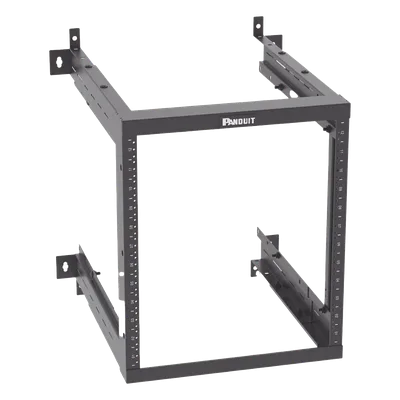 Rack de Montaje en Pared / 19in / Profundidad Ajustable 18-21.5-25in / 12 UR / Rieles Roscados #12-24 Numerados / Acero con Recubrimiento en Polvo