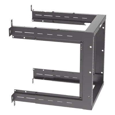 Rack de Montaje en Pared / 19in / Profundidad Ajustable 18-21.5-25in / 12 UR / Rieles Roscados #12-24 Numerados / Acero con Recubrimiento en Polvo