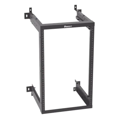 Rack de Montaje en Pared / 19 Pulgadas / 18 UR / Profundidad Ajustable 18/21.5/25 Pulgadas / Rieles Roscados #12-24 Numerados / Acero con Recubrimiento en Polvo