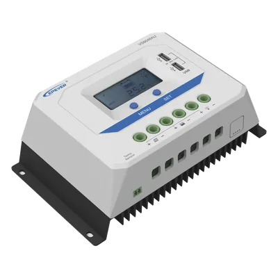 Controlador de Carga Solar PWM / 60A / Auto 12/24/36/48V / Pantalla LCD / USB Dual 5V 2.4A / Tierra Positivo Común