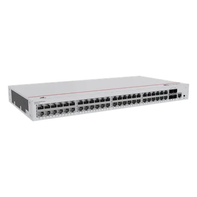 Switch PoE Administrable / 48 Puertos Gigabit / 4 Puertos 10GE SFP+ / PoE Perpetuo 380W / 176 Gbps / Capa 2