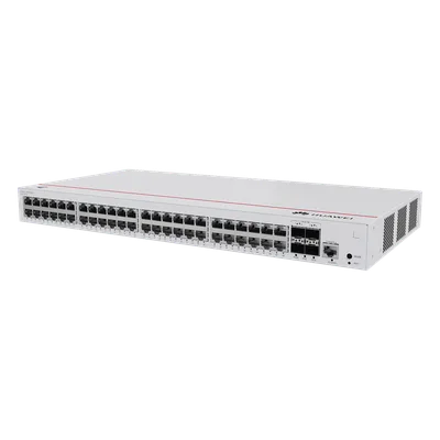Switch PoE Administrable / 48 Puertos Gigabit / 4 Puertos 10GE SFP+ / PoE Perpetuo 380W / 176 Gbps / Capa 2