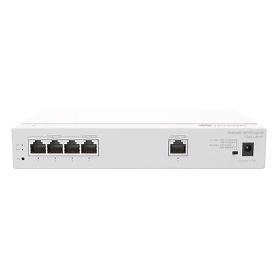 Router Multi-Servicio / 1 Puerto GE WAN / 4 Puertos GE LAN PoE+ / 802.3af/at 50 W / Switching 8 Gbps / Controlador 32 APs / 150 Clientes / Gestión Nube Gratuita