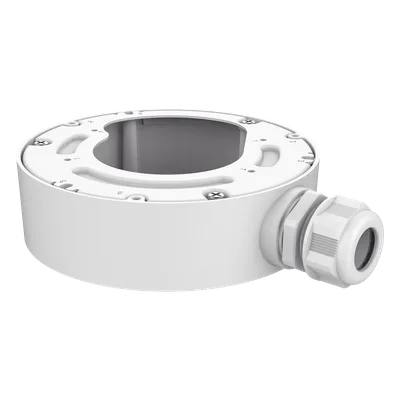 Caja de Conexión para Cámara Fisheye IP / Montaje Vertical en Poste / Acero Inoxidable / Diámetro Ajustable 67-127 mm / Uso Exterior