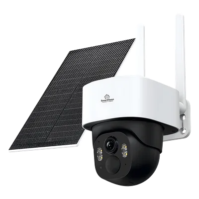 Cámara IP PT / 4 Megapixel / 4G LTE / Visión Nocturna Color 10 m (32.8 ft) / Audio Bidireccional / Panel Solar 5W
