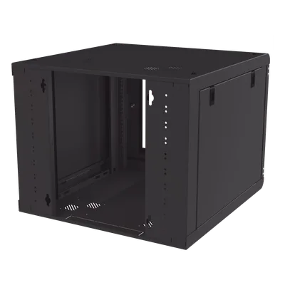 Gabinete de Pared 9U / 635 mm (2.08 ft) Profundidad / Acero Reforzado / Capacidad 100 kg / Cristal Templado