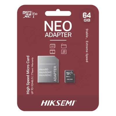 Memoria microSD con Adaptador / 64 GB / Clase 10 / Lectura 92 MB/s / Escritura 30 MB/s / NAND TLC / Resistente a Agua y Golpes