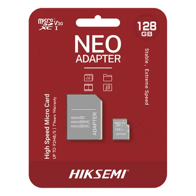 Memoria microSDXC con Adaptador / 128 GB / Clase 10 / Lectura 92 MB/s / Escritura 40 MB/s / NAND TLC / Resistente a Agua y Golpes