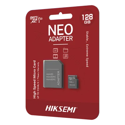 Memoria microSDXC con Adaptador / 128 GB / Clase 10 / Lectura 92 MB/s / Escritura 40 MB/s / NAND TLC / Resistente a Agua y Golpes