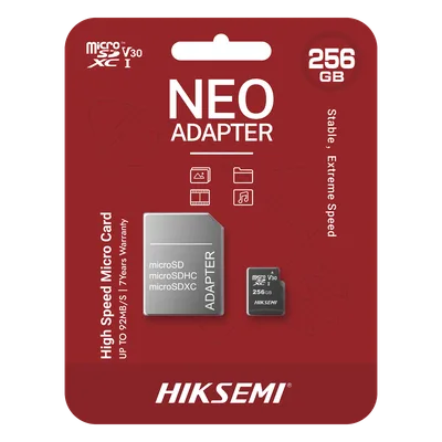 Memoria microSDXC / 256 GB / Clase 10 / Lectura 92 MB/s / Escritura 50 MB/s / NAND TLC / Resistente Agua y Golpes / Adaptador SD Incluido