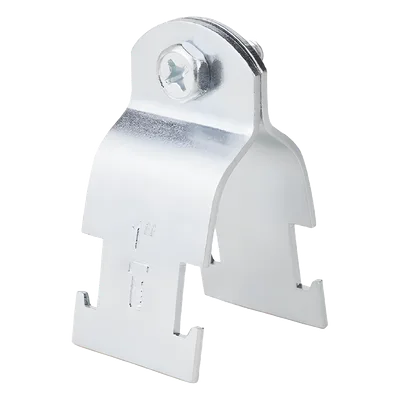 Abrazadera Unicanal / 1" (25 mm) / Calibre 14 / Espesor 2.0 mm / Galvanizada / Tubo 33.4 mm