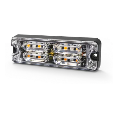 Luz auxiliar LED / 16 LEDs azul/blanco / Montaje superficie / IP67 / 12-24V / 0.5 pulg / 36 patrones