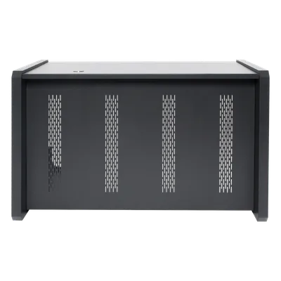 Escritorio de Monitoreo Profesional / 1300 x 750 x 800 mm / Metal de Alta Resistencia / Tapas Retirables / 100 kg / Gris Oxford