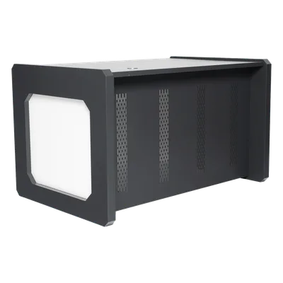 Escritorio de Monitoreo Profesional / 1300 x 750 x 800 mm / Metal de Alta Resistencia / Tapas Retirables / 100 kg / Gris Oxford