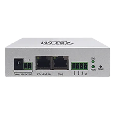 Controlador IoT / 2 Puertos 10/100 Mbps / PoE 802.3af / RS-485 / Alimentación 12-54V DC / Gestión Solar en la Nube