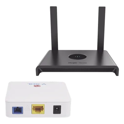 Kit ONU Bridge Dual GPON/EPON / Router Wi-Fi Mesh / 2.4 GHz 2x2 / 3 LAN + 1 WAN / IP41