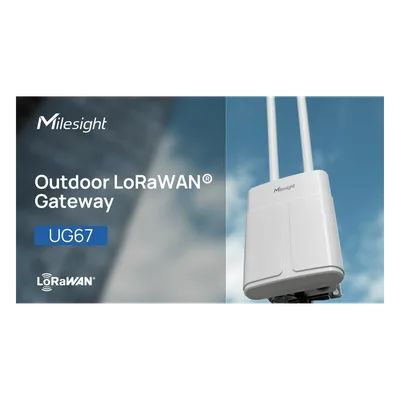 Gateway LoRaWAN para Exterior / 8 Canales / IP67 / 4G LTE / GNSS / PoE / Alcance 15 km (49,212.6 ft) / para BMS con BACnet y Modbus