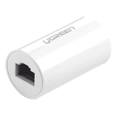 Acoplador RJ45 / Protección contra rayos / 1000Mbps / Cat7-Cat5e / POE / 100m (328 ft) / Ignífugo ABS