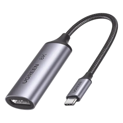 Cable Adaptador USB-C a DisplayPort 1.4 / 8K@60Hz / 4K@240Hz / 32.4 Gbps / MST / HDR / 10 cm (3.94 in)