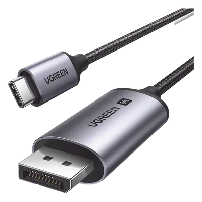 Cable USB-C a DisplayPort 1.4 / 3 m (9.84 pies) / 8K@60Hz / 4K@240Hz / HDR10+ / eARC / Thunderbolt 3 y 4 / Nylon trenzado