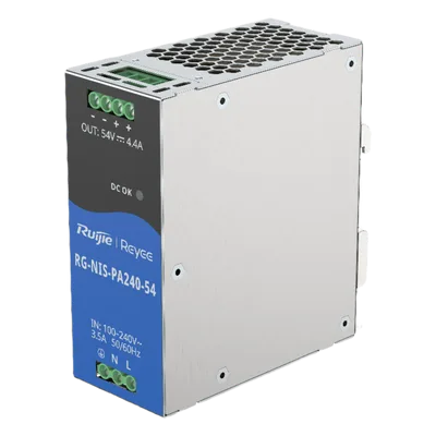 Fuente de Alimentación AC/DC / 240W / Montaje DIN-RAIL / Eficiencia 90% / Protección Sobrecarga y Cortocircuito / Diseño Industrial Compacto