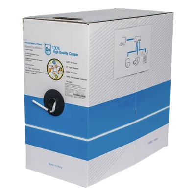 Cable UTP Cat5e / 305 m (1000 ft) / Exterior UV / 24 AWG Cobre Sólido / Fast Ethernet / PoE / Blanco