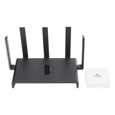 Kit ONU Bridge Dual GPON/EPON / Router Home Mesh Wi-Fi 5 / 2.4/5 GHz / 5 Antenas 4.5-5.5 dBi / Cobertura Extendida