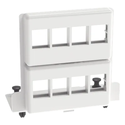 Gabinete Multipropósito de Pared / 8 Puertos Keystone / Acero Calibre 18 / Instalación Empuje/Tirar / Puerta con Cerradura / 3.8x1.99x3.44 pulgadas