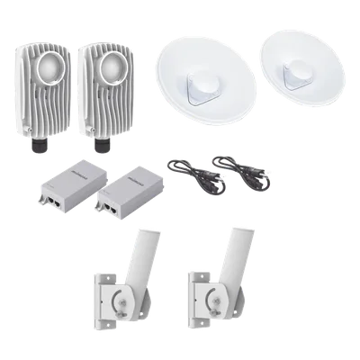 Kit de Radios Inalámbricos / 1.75 Gbps PTMP / 5.1-6.4 GHz / 20 dBi / IP67 / PoE Pasivo / SNMPv2