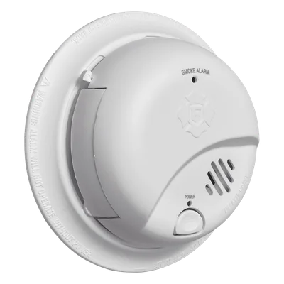 Detector de Humo Autónomo / Tecnología Ionización / Alarma 85 dB / Botón Prueba y Silencio / Diseño Compacto