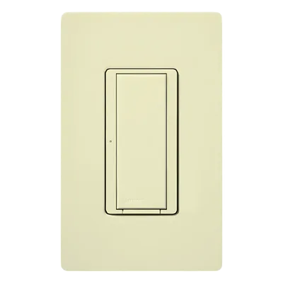Switch on/off inalámbrico / Doble voltaje 120-277 V / 8 A iluminación / 1/10 HP 3 A motores / Sin neutro / RadioRA 2