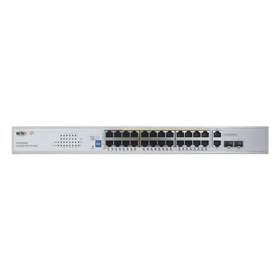 Switch PoE / 24 Puertos 10/100 Mbps + 2 SFP Gigabit Combo / Alcance 250 m (820.2 ft) / 280 W / No Administrable / Protección 6 kV