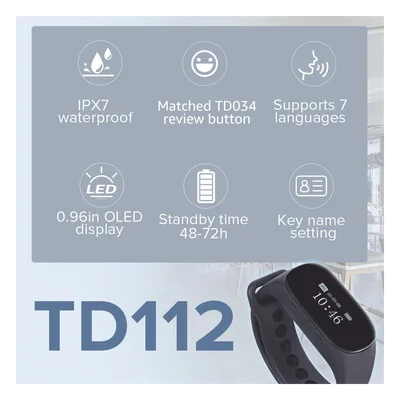 Reloj Buscador IP / IPX7 / Pantalla OLED / 80-100 m (262.5-328.1 ft) Alcance / 48 Horas Standby / 10 Mensajes / 7 Idiomas / 180 mAh