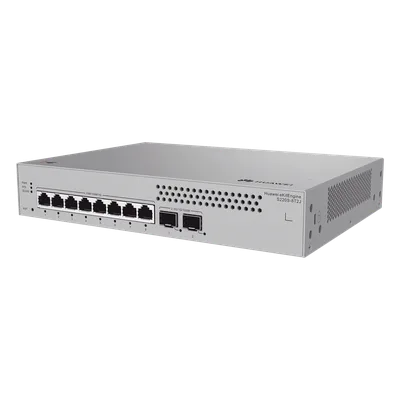 Switch de Acceso Administrable Capa 2 / 8 Puertos Gigabit / 2 Puertos SFP 1/2.5 Gbps / 26 Gbit/s Non-Blocking / Sin Ventiladores / Gestión en la Nube
