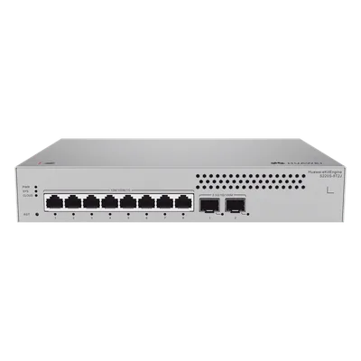 Switch de Acceso Administrable Capa 2 / 8 Puertos Gigabit / 2 Puertos SFP 1/2.5 Gbps / 26 Gbit/s Non-Blocking / Sin Ventiladores / Gestión en la Nube