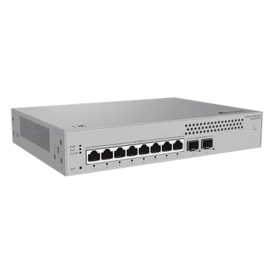 Switch de Acceso Administrable Capa 2 / 8 Puertos Gigabit / 2 Puertos SFP 1/2.5 Gbps / 26 Gbit/s Non-Blocking / Sin Ventiladores / Gestión en la Nube