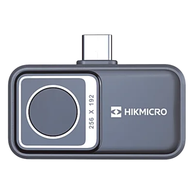 Cámara Termográfica para Smartphone / Resolución IR 256 x 192 / SuperIR / Rango -20°C a 400°C / Precisión ±2°C o ±2% / Campo de Visión 50° × 37.2° / USB-C y Lightning / IP40
